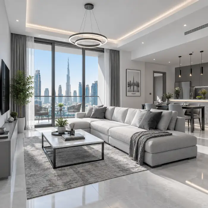 Modern Dubai Apartment Skyline