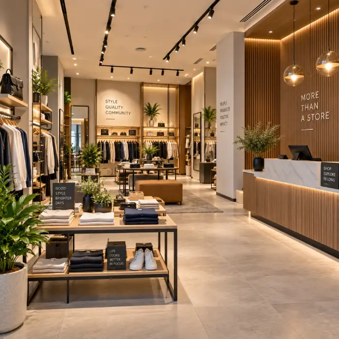 Warm Modern Boutique Interior